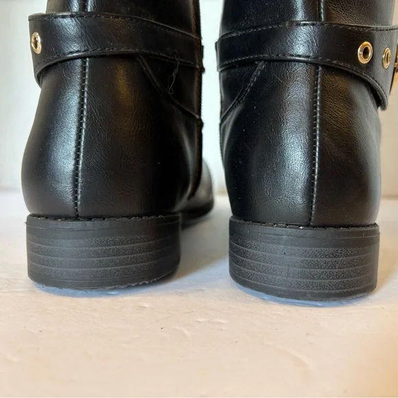 Michael Kors black brown trim derby riding boots size 5 NWOT - Picture 8 of 10